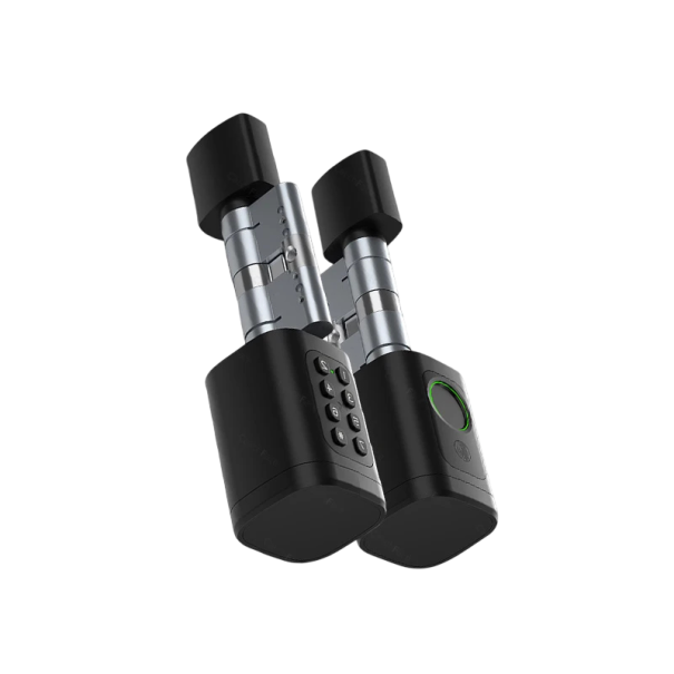 Inteligentní zámek dveří otisk prstu klávesnice nastavitelný cylindr aplikace TTLock elektronické ovládání zabezpečení domácnosti černá