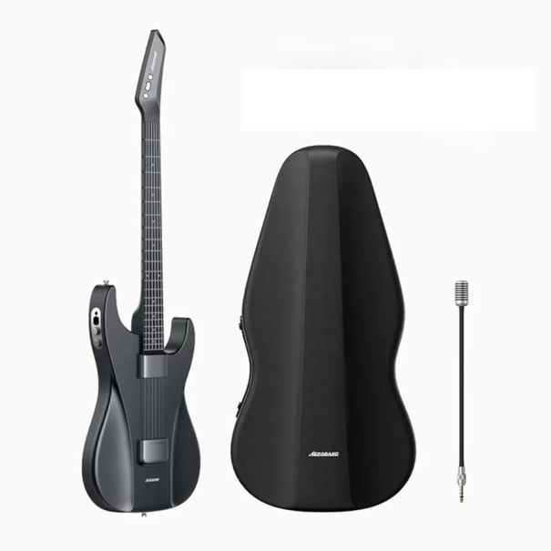 Intelligente Elektronische Gitarre AeroBand mit Mikrofonset 9 Töne 25 Stimmungen 22 Bünde Silikon-Saiten Bluetooth MIDI Batterie 13500 mAh schwarz