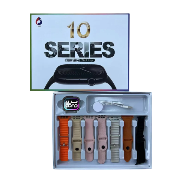 Intelligente Uhren mit 7 Silikonarmbändern 2,09" LCD-Touchscreen 320 x 385, 220 mAh Akku, IP65 wasserdicht 2