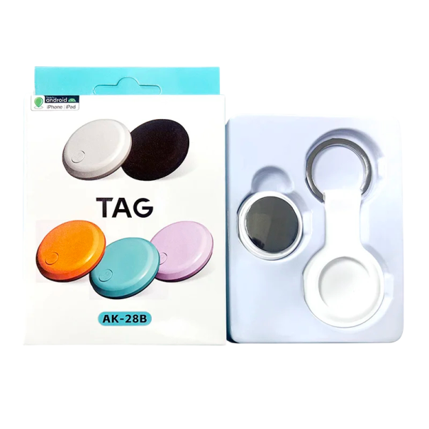 Intelligenter Airtag Bluetooth GPS Tracker Mini Lokator Schlüssel- und Haustiersucher 30 x 30 x 9 mm Kompatibel mit Android- und iOS-Systemen weiß