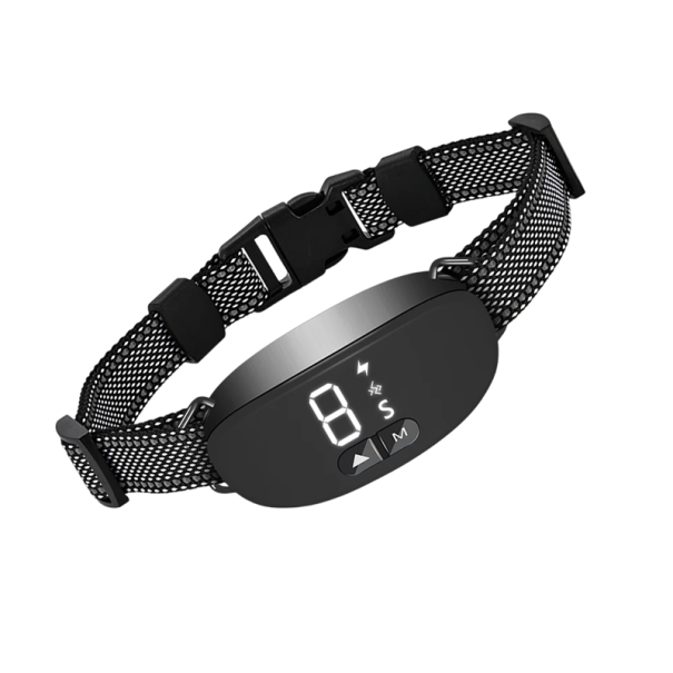 Intelligentes Hundebell-Trainingshalsband, wiederaufladbares Antibell-Halsband, verstellbares elektronisches Halsband, Bell-Repeller mit Tonvibration schwarz