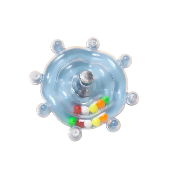 Interactief papegaaienspeelgoed 8 cm Draaibare hangende vogelkooi Speelgoed Snaveltraining Sensorische stimulatie Spel en plezier voor vogels blauw