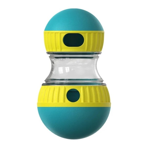 Interaktív játék kutyáknak jutalomfalat- és ételdispenser gyors evés ellen 15,5 x 8,7 cm türkiz