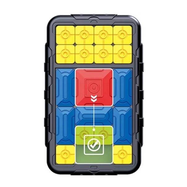 Interaktivní posuvné puzzle 19,6 x 12,1 cm Logická hra pro děti i dospělé plastová černá