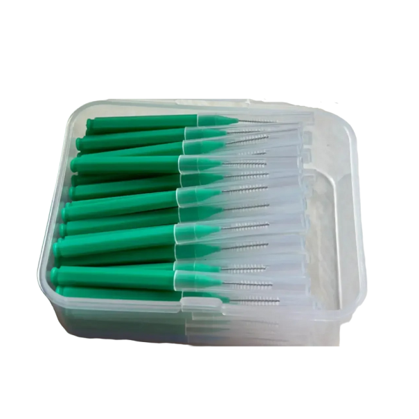 Interdentalbørste 0,8 mm Interdentalbørstesæt 80 dele grøn