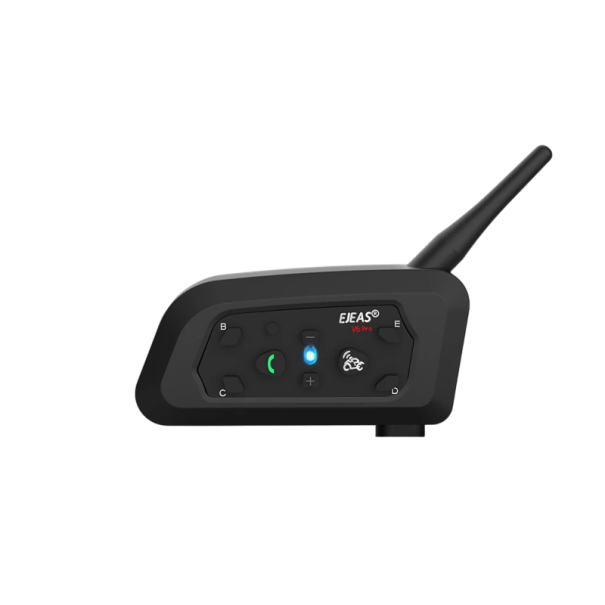 Interkom motocyklowy EJEAS V6 Pro Plus Bluetooth 5.1 o zasięgu 800 m, wodoodporności IP67, redukcji hałasu i do 18 godzin pracy na baterii 1