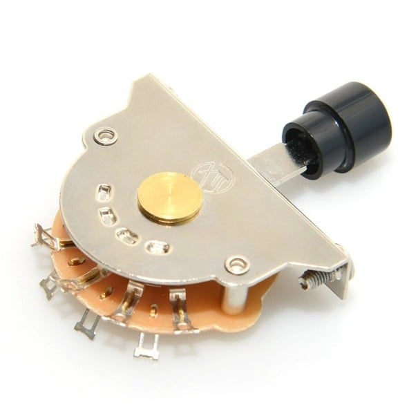 Interruptor de 3 posiciones para guitarra eléctrica Interruptor de palanca de pastillas Repuesto 2x tornillo de montaje 1