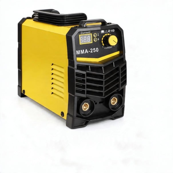 Inverter svejser MMA 250 A Strøm 20 til 250 A IGBT teknologi Strømdisplay Gul Til stål og jern Til hjemmeværksted 1