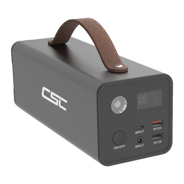 Invertergenerator med lommelygte 151Wh 200W 220V bærbar ladestation til camping eksternt nødbatteri Li-Po batteri batterigenerator 23,7 x 9 x 11,5 cm 1