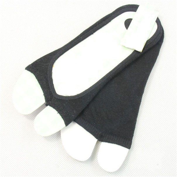 Invisible Socks with Open Toe black