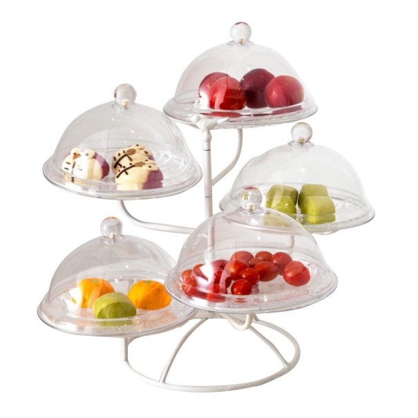Iron Cake Stand white