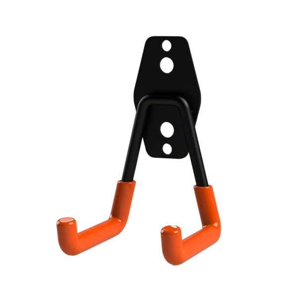 Iron Hook with 2 Hooks 11 x 6.5 x 6.8 cm Metal Wall Hook for Keys and Towels Sturdy Hook for Hallway Kitchen Bathroom Practical Hook 1