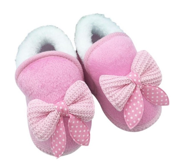 Isolierte Mädchenstiefel rosa 0-6 Monate