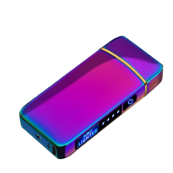 Isqueiro plasma USB arco-íris