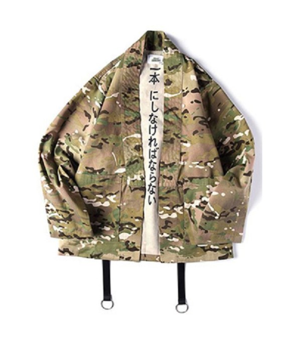 J1454 Taktische Herrenjacke im japanischen Stil hellgrün L