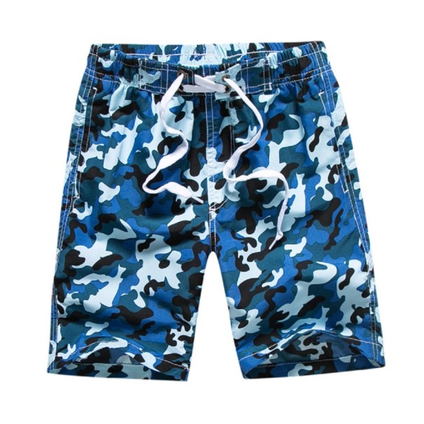 J1942 Camouflage-Strandshorts für Jungen blau 7