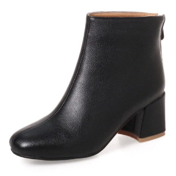 J1977 Luxuriöse Damen-Stiefeletten mit Absatz schwarz 40