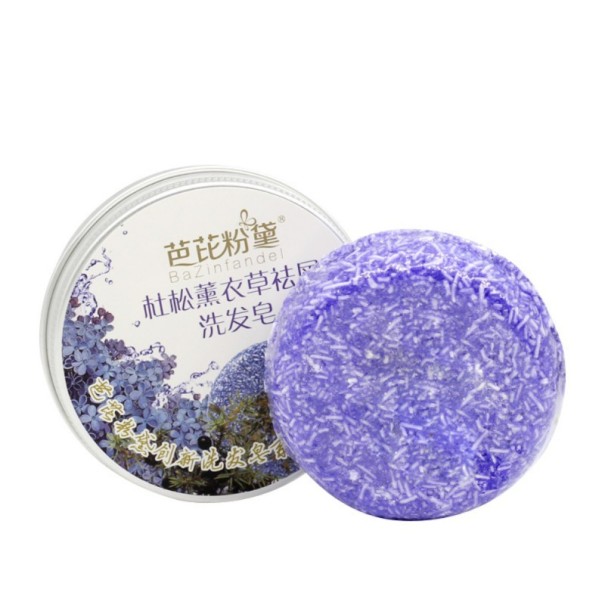 Jabón hidratante anticaspa para el cabello morado