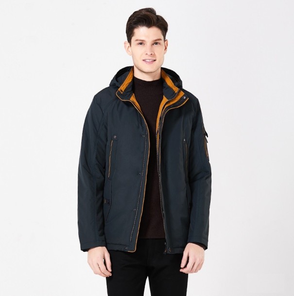 Jachetă bărbătească de primăvară/toamnă elegantă J2272 negru XL