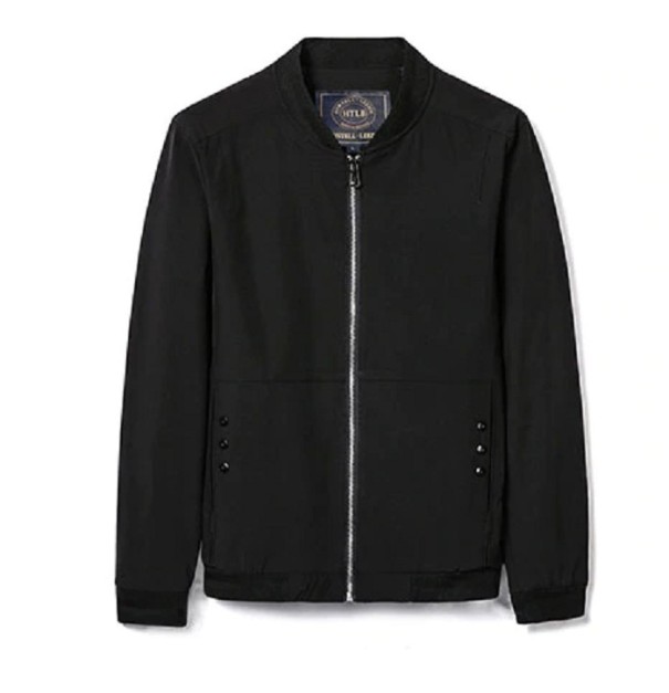 Jachetă bărbătească elegantă cu nasturi la buzunare J2270 negru XXL