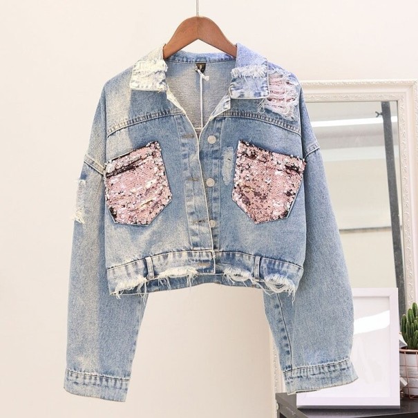 Jachetă de denim de damă P1926 M