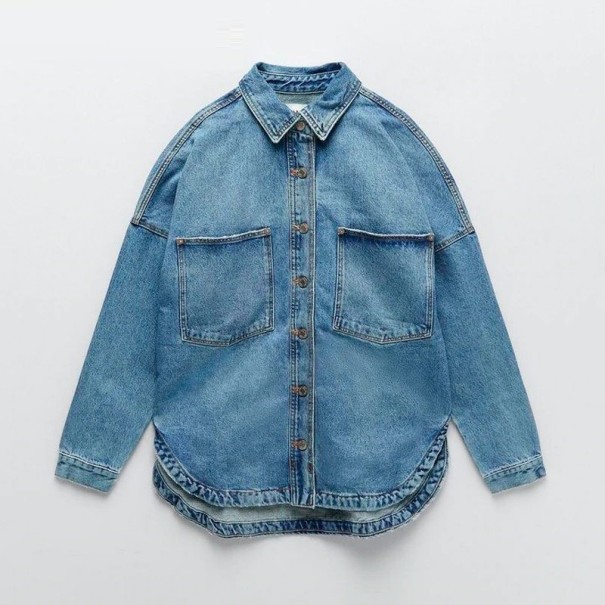Jachetă de denim de damă P2028 XS