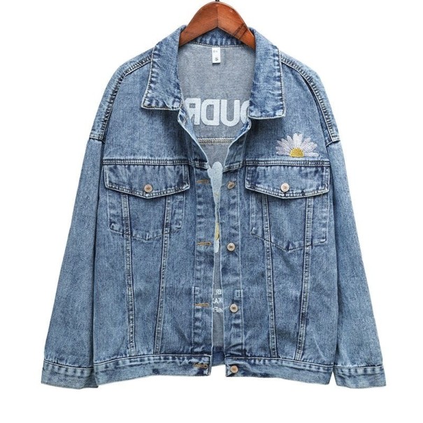 Jachetă de denim de damă P2124 albastru M