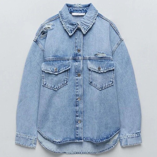 Jachetă de denim de damă P2175 L