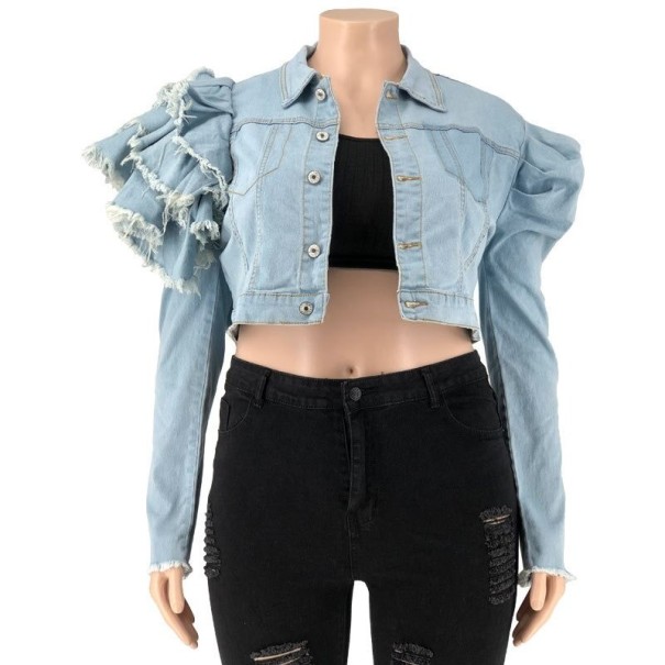 Jachetă de denim de damă P2299 4XL