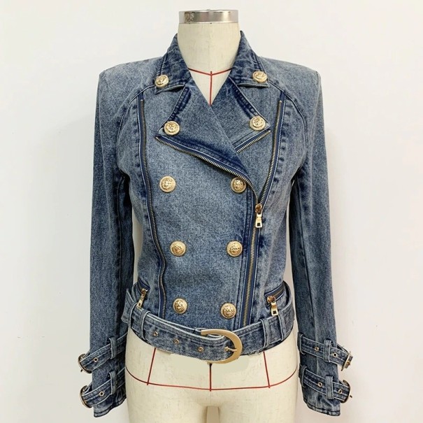 Jachetă de denim de damă P2554 XS