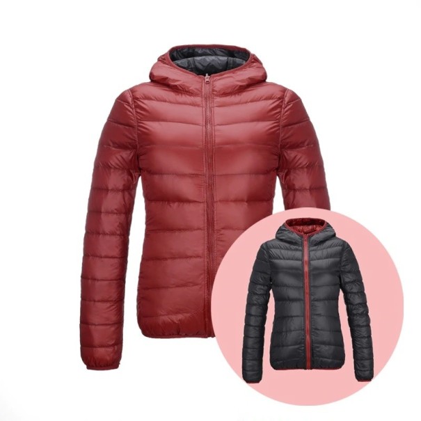 Jachetă pentru femei J3095 burgundy S