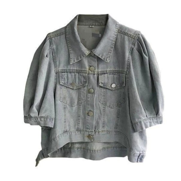 Jachetă scurtă de denim de damă P1678 L