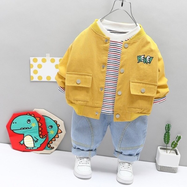 Jacke, T-Shirt und Hose für Jungen L1666 gelb 3