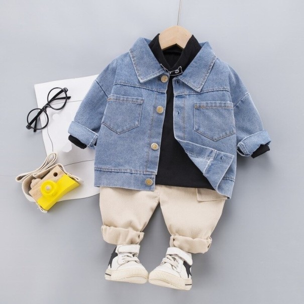 Jacke, T-Shirt und Hose für Jungen L1672 schwarz 9-12 Monate