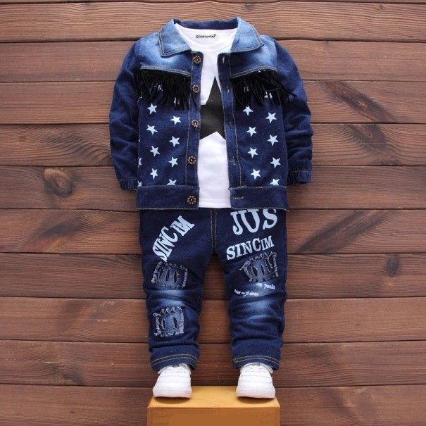 Jacke, T-Shirt und Jeans für Jungen L1673 3