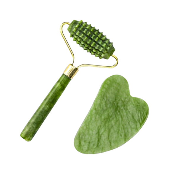 Jade ansiktsmassagerulle med sten T830 1