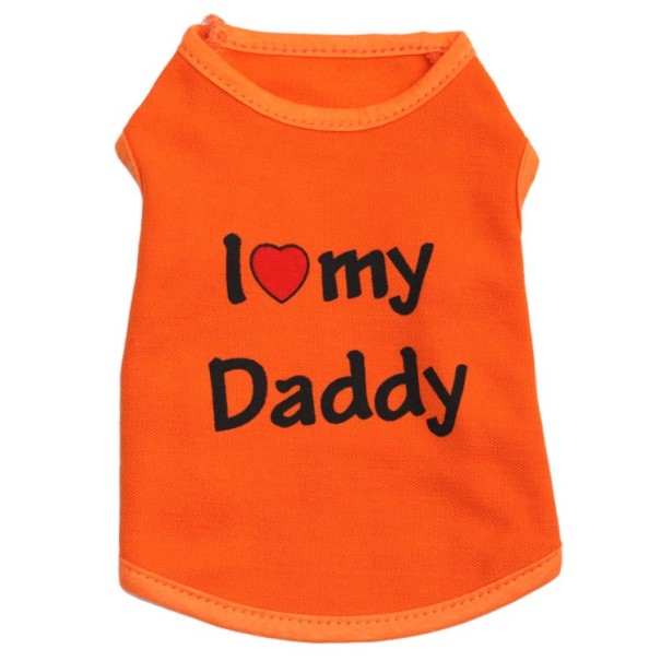 JAG ÄLSKAR MIN MAMMA, JAG ÄLSKAR MIN PAPPA kattoutfit orange M I love my daddy
