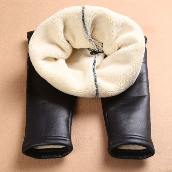 Jambiere din piele pentru fete T2496 3
