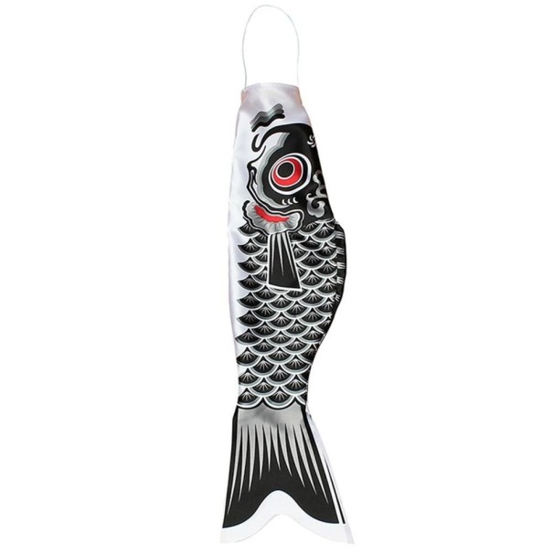 Japanilainen tuulipussi Koinobori musta 40 cm