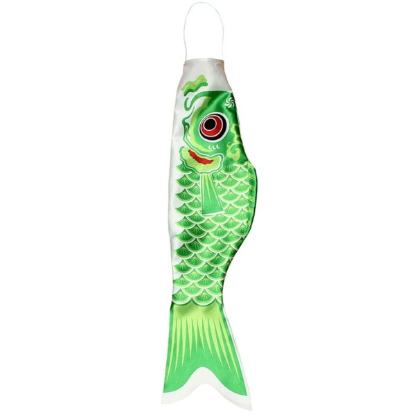 Japońska skarpeta przeciwwiatrowa Koinobori zielony 40 cm