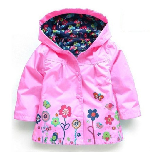 Jarní/podzimní dětská bunda - Růžová 2