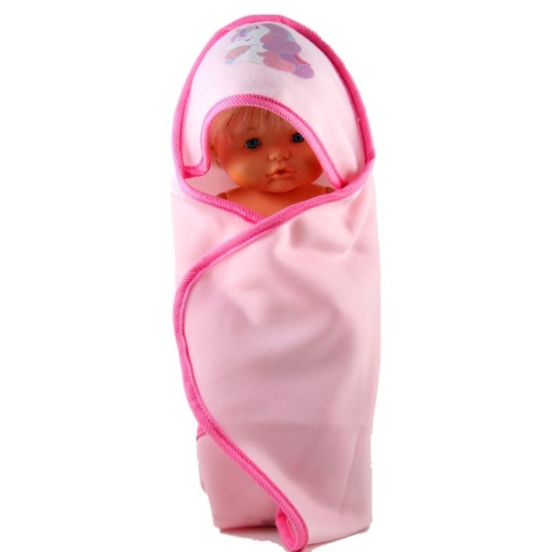 Játékbaba pelenka sötét rózsaszín