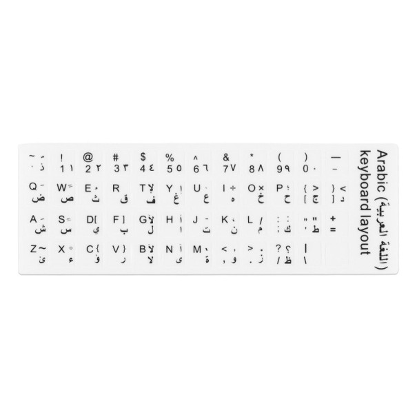 Jazykové přelepky na klávesnici bílá 7