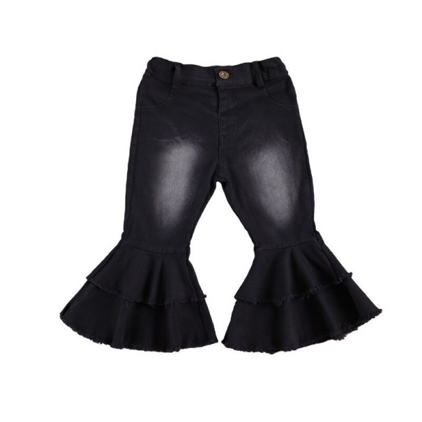 Jeans de rapariga L2141 preto 4