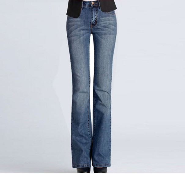 Jeans slim da donna a zampa 27 3