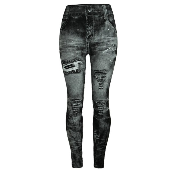 Jeans slim da donna grigio L