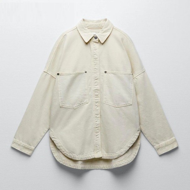 Jeansjacka för kvinnor P1881 mörkgrön XS