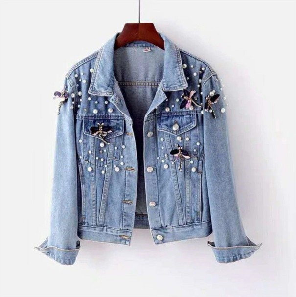 Jeansjacka för kvinnor P2222 S