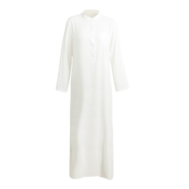 Jednobarevné tunikové šaty bílá XXL