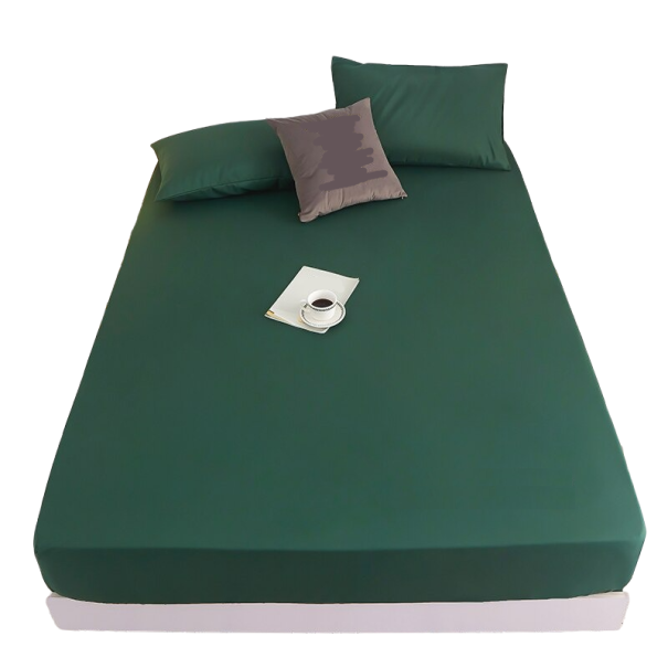 Jednofarebné prestieradlo 90 x 200 cm tmavo zelená